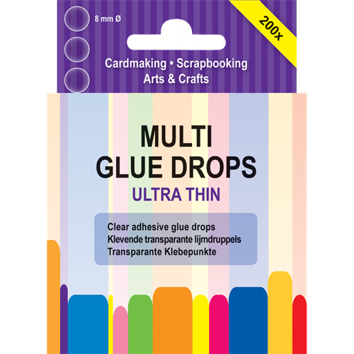 Multi glue drops 8 mm ultra tynd 200stk